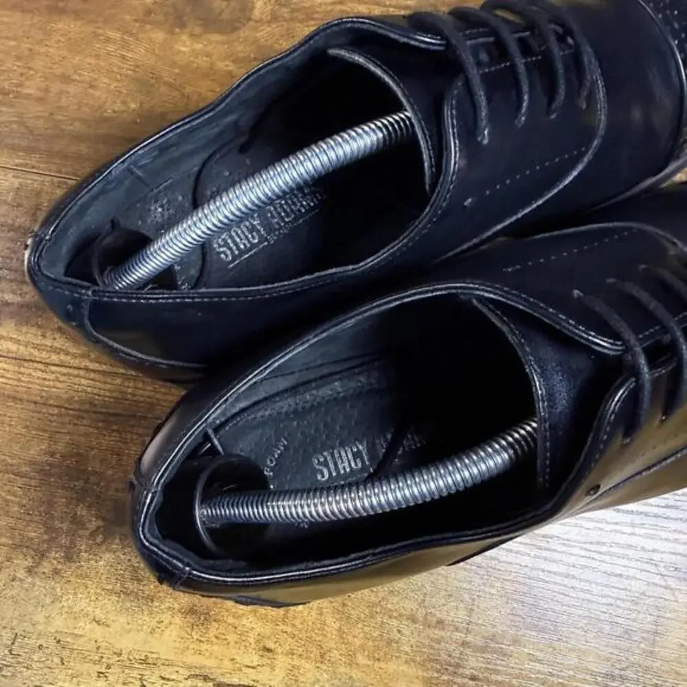 Stacy Adams Dickinson 25196-001 Black‎ Leather Cap Toe Oxford Mens Size 10.5M